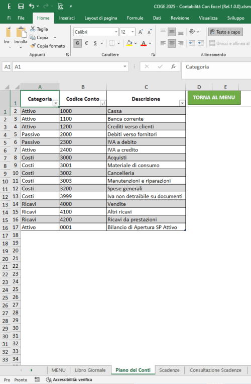 COGE 2025 - Gestione Contabilità con Excel - immagine 9