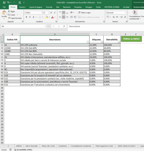 COGE 2025 - Gestione Contabilità con Excel - immagine 16